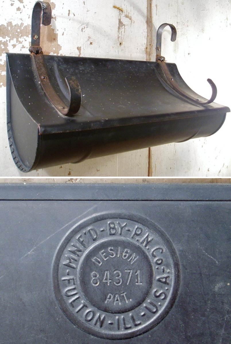 画像1: 1930's "BLACK" Steel Mail box (1)