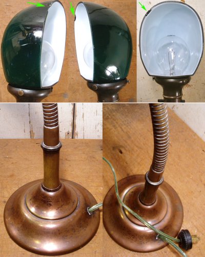 画像3: 1930's "Flexible" Brass Desk Lamp