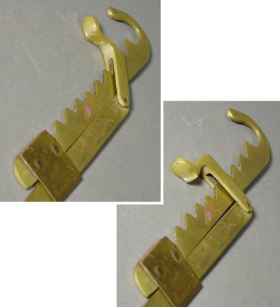 画像2: Early-1900's "Oddball" Solid Brass Adjustable Hook