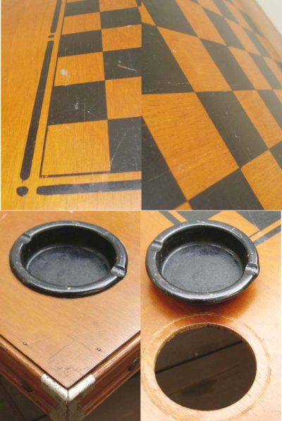 画像2: 1930's "Checker＆Card" Wood Folding Table