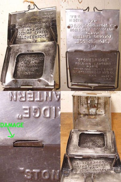 画像3: 1910-20's "Aluminum" Folding Candle Lantern