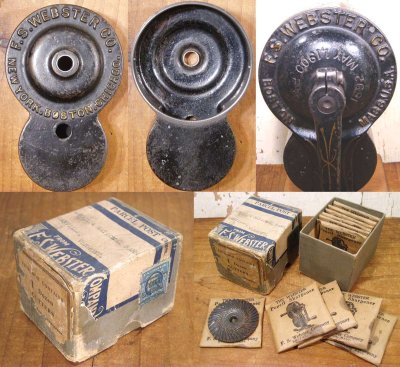 画像2: 1900's "WEBSTER" Cast Iron Pencil Sharpener [w/12 Cutter Blades]