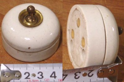 画像1: French Antique "Porcelain" Switch