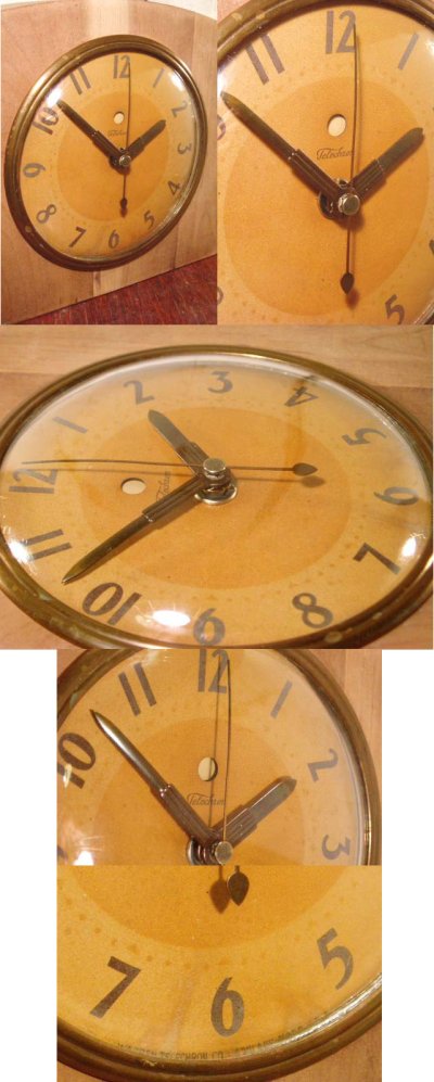 画像2: 1930's Art-Deco "Table or Wall" Wood Clock