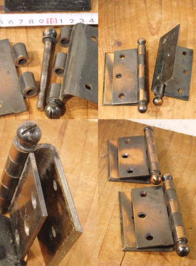 画像3: 1910-30's Antique Cast Iron  "Big" Hinge  