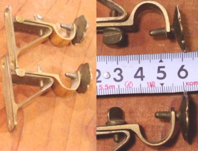 画像1: Germany Made "Brass" Curtain Bracket