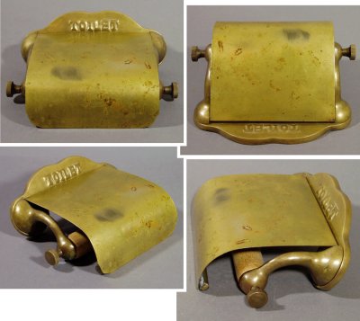 画像1:  1910-1920's "TOILET" Brass Paper Holder