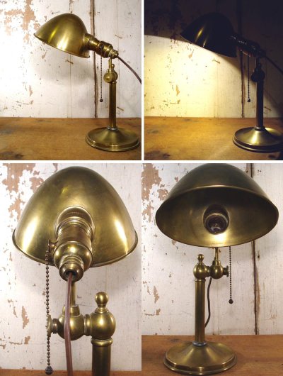 画像2: 1920's "Adjustable" Brass Desk Lamp