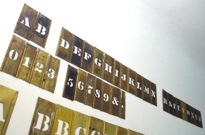 画像3: 【COMPLETE - 98枚】1930-40's Brass Stencil Plate