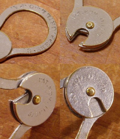 画像1: 【PAT.1879 】Brass "ADVERTISING" Rotating Key Ring
