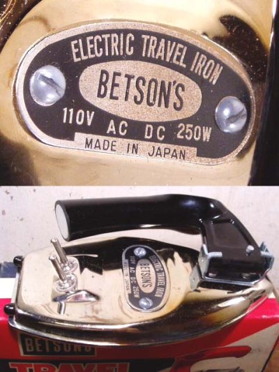 画像1: Vintage "BETSON'S" FOLDING TRAVEL IRON