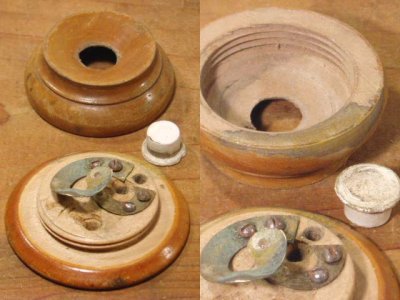画像2: French Antique "Wood" Bell Switch