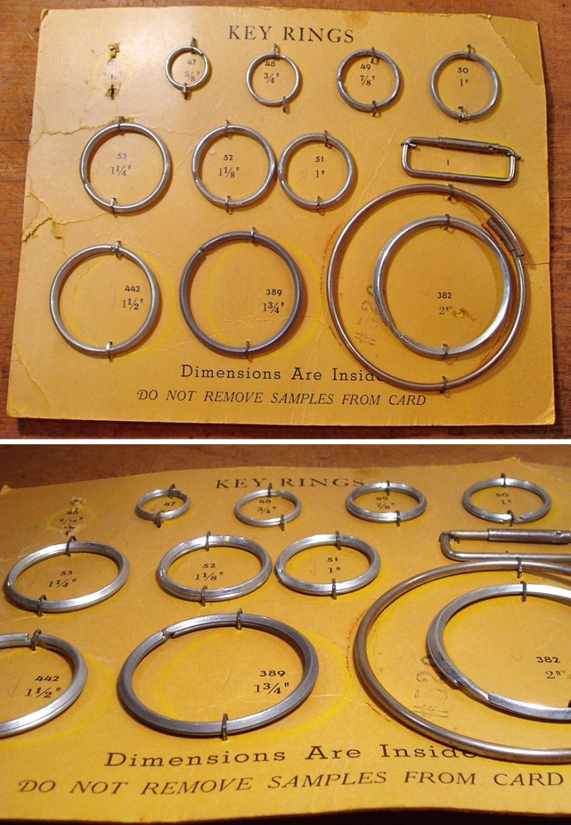 画像1: 1940-50's "12-KEY RINGS" Sample Card (1)