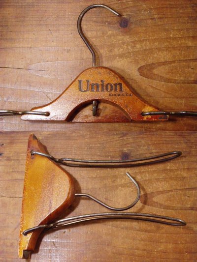 画像2: 1920-40's "UNION" Wood Folding Hanger 