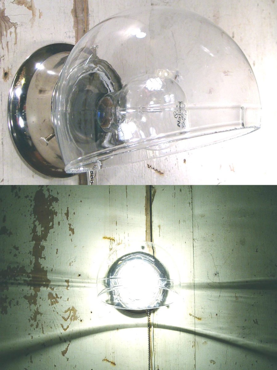 画像1: "Clear Globe Shade＆Chrome Base" Lamp (1)