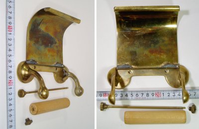 画像3:  1910-1920's "Cast Brass" Toilet Paper Holder