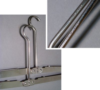 画像2: 1920-30's 2-sets Folding Steel Pants Hanger