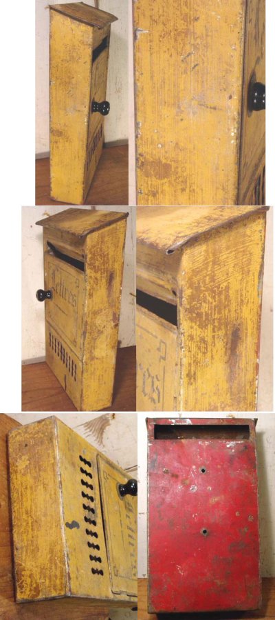 画像3: 1910-20's French Country Antique "Shabby" Letter Box