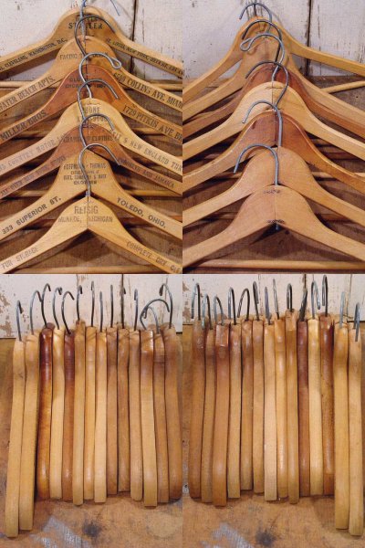 画像3: 14-sets Wood Hanger "Advertising"