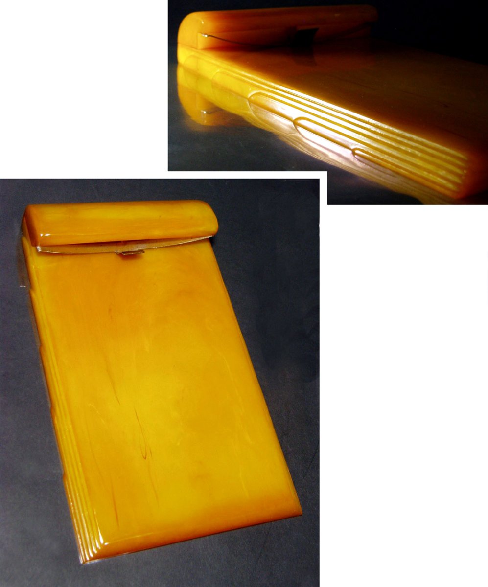画像1: 1930's English ART DECO "SKYSCRAPER" Bakelite Note Pad (1)