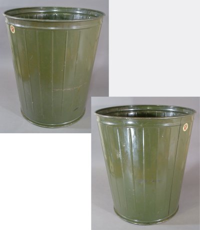画像2: 1930-40's "BOYCO" Large Ribbed Steel Trash Can