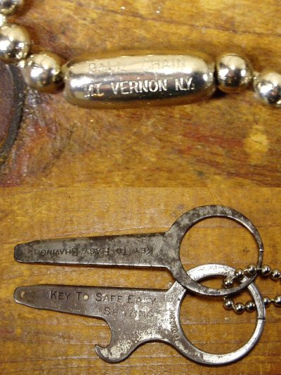 画像1: Pair Early-1900's "Advertising" Key Ring w/Bottle opener and...