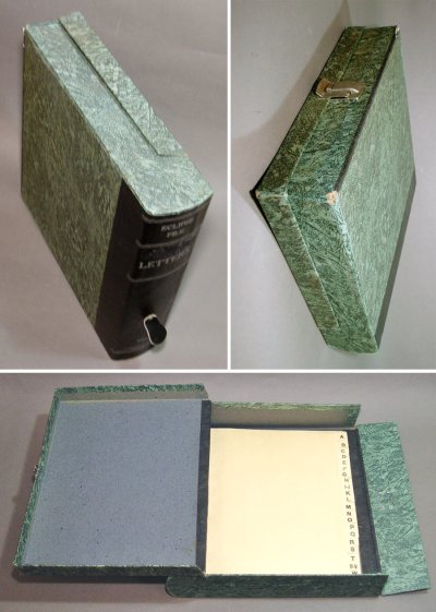 画像1: 1960-80's ??  "Black×Green" Cardboard Office File Box