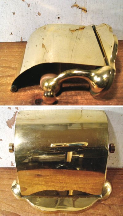 画像3:  1910-1920's "Cast Brass" Toilet Paper Holder