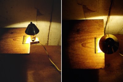画像1: Brass "Clamp-on" mini Lamp