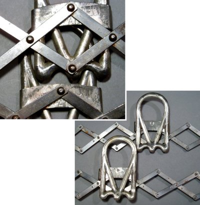 画像2: 1920-30's "Accordion" 2 Steel Folding Hanger