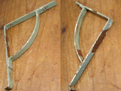 画像3: PAIR "Shabby" Steel Shelf Brackets 