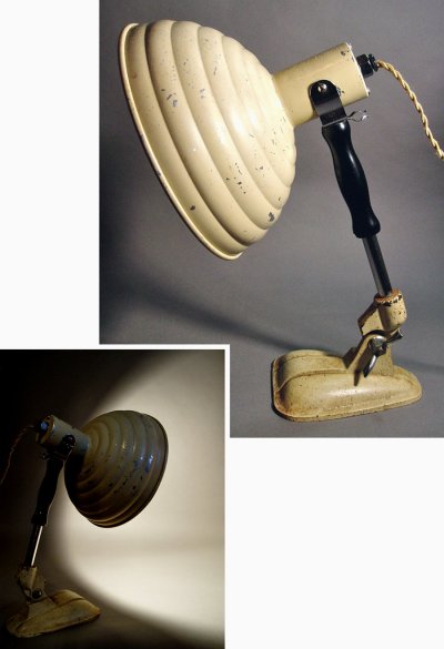 画像1: 1940's English Art Deco "2-Way" Desk Lamp