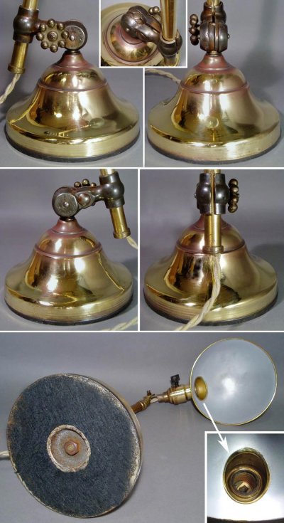 画像2: 1910-20's "O.C.White" Brass Telescopic Desk Lamp