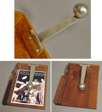 画像1: 1930-40's Art Deco Wooden Paper and Pen Holder