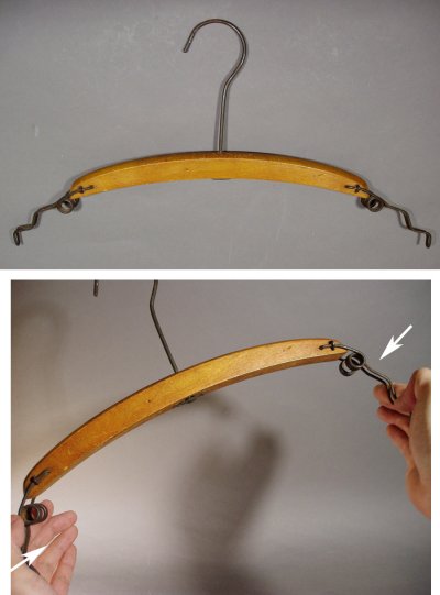 画像1: 1890-1900's "Oddball" Wood＆Steel Lady's Hanger