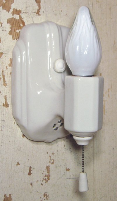 画像1: 1940's "Porcelain" Candle Lamp【Art Deco】