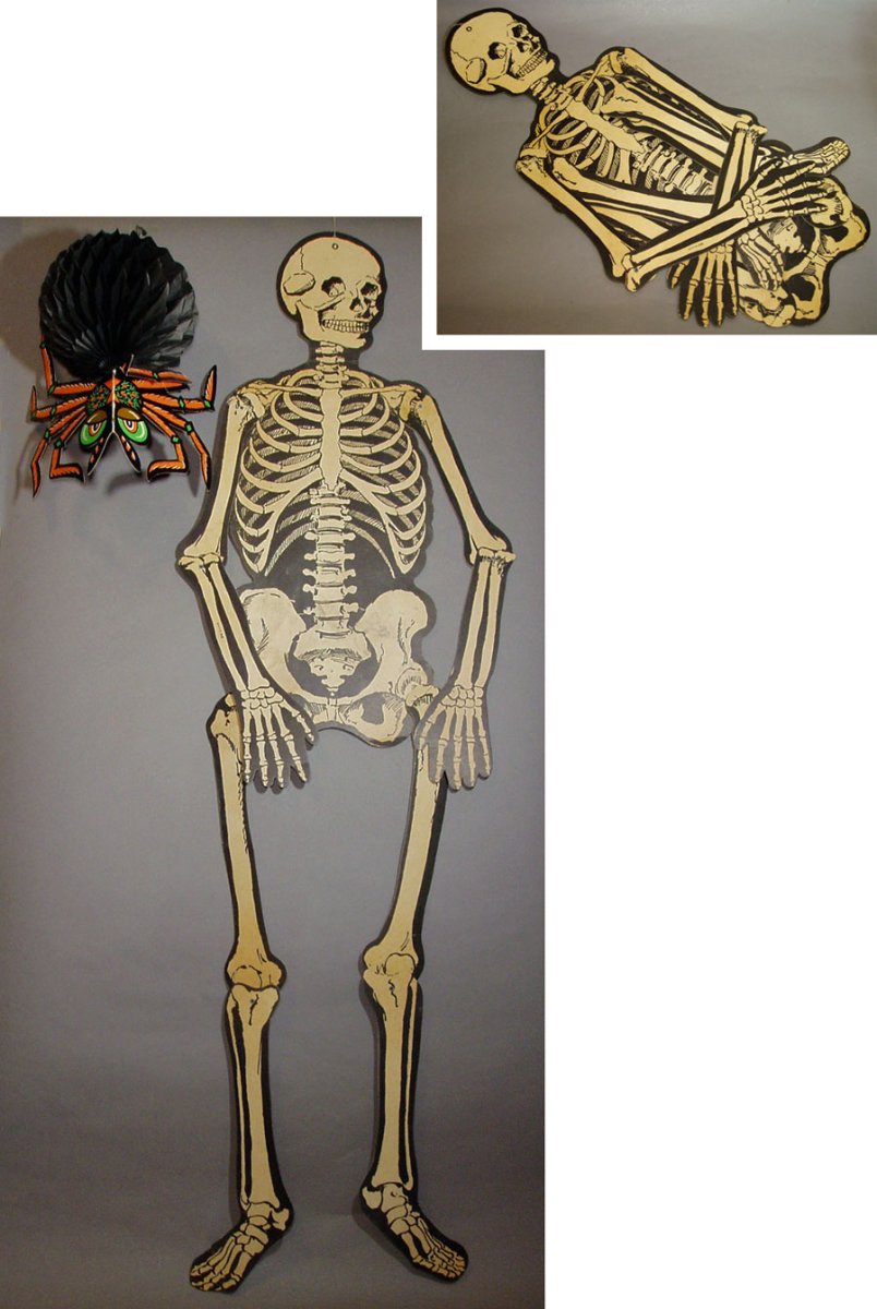 画像1: 【BIG !! - 身長141cm 】1950's Paper SKELETON (1)
