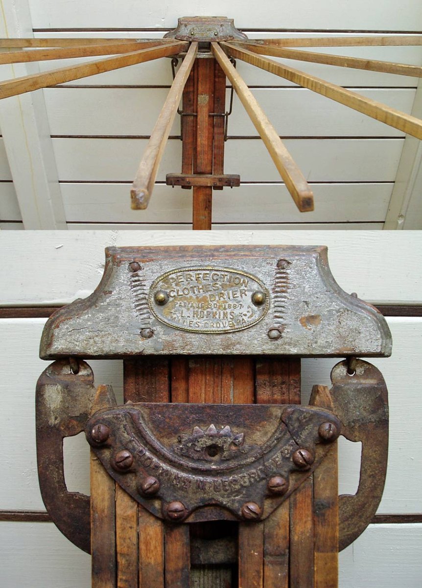 画像1: 1880-1900's 【BIG!!】Wood CLOTHES-DRIER  (1)