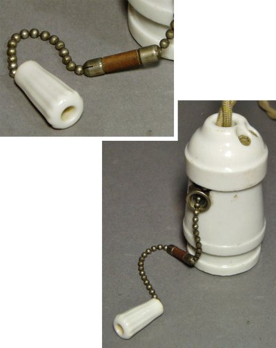 画像1: 1910-20's "Porcelain Socket"  Pendant Lamp