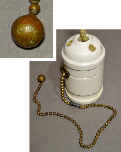 画像1: 1910-20's "Porcelain Socket"  Pendant Lamp