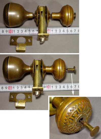 画像2: Early-1900's【BELL】built-in Bell Doorknob
