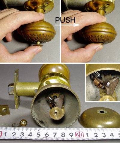 画像1: Early-1900's【BELL】built-in Bell Doorknob