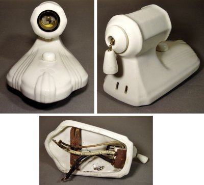 画像3: 1940's "Porcelain" Candle Lamp【Art Deco】