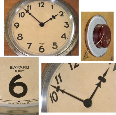 画像1: 1930's French "Art Déco" Wall Clock