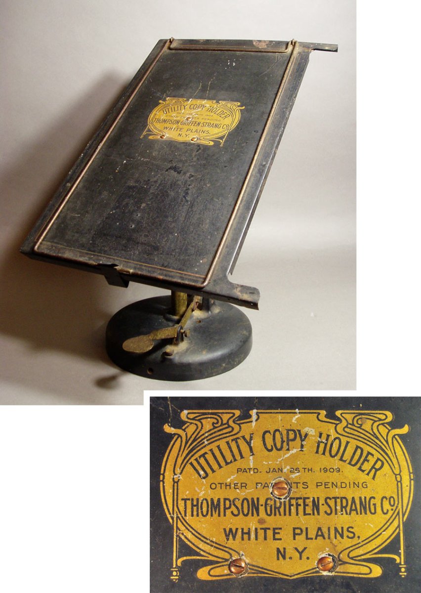 画像1: "1909 N.Y." Utility Copy Holder / Menu Stand【HEAVY】 (1)