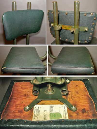 画像2: 1930-40's "Machine age" Swivel Desk Chair