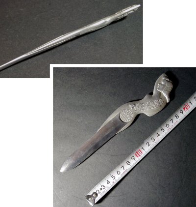 画像2: 1920-40's "Art Deco Nude Lady" Aluminum Letter Opener