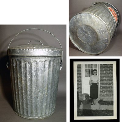 画像2: 1950's "Wheeling" Garbage Can 