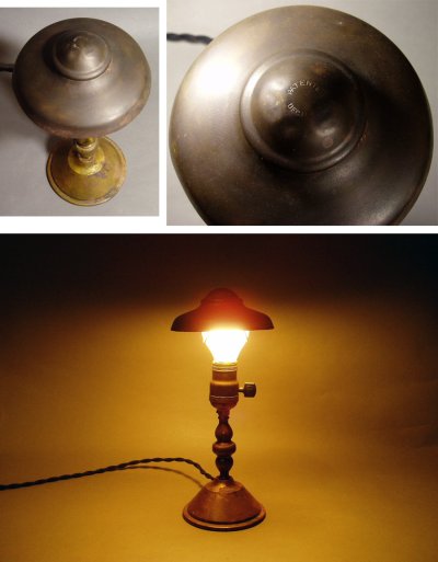 画像1: 1920-30's Brass Table Lamp