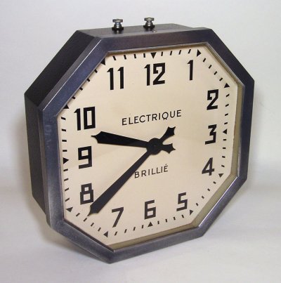 画像1: 1930-40's French "BRILLIE" Octagon Wall Clock